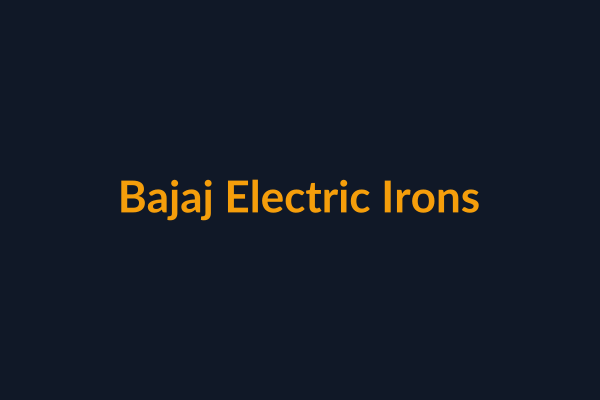 Bajaj Electric Irons available at Raguveer Electric Talala